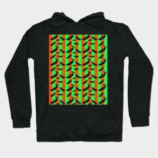 Orange and Green Cute Retro Happy Halloween Hoodie